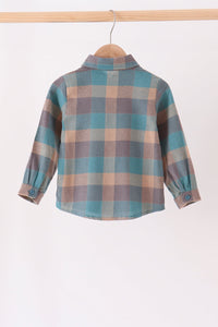Teal Plaid Button Down Shirt - The Palm Beach Baby