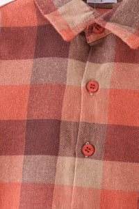 Rust Plaid Button Down Shirt - The Palm Beach Baby