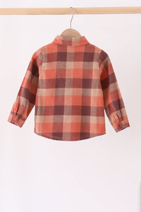 Rust Plaid Button Down Shirt - The Palm Beach Baby