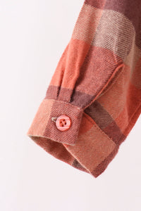 Rust Plaid Button Down Shirt - The Palm Beach Baby