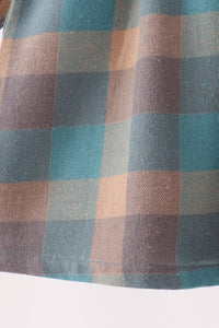 Teal Plaid Ruffle Dress - The Palm Beach Baby