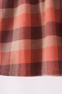 Rust Plaid Ruffle Dress - The Palm Beach Baby