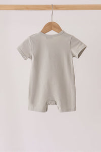 Gray Scarecrow Embroidery Romper - The Palm Beach Baby