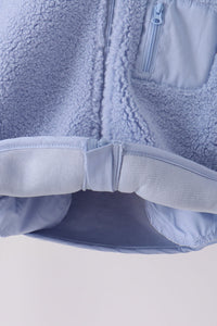Children's Blue Fleece Zipper Jacket