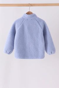 Children's Blue Fleece Zipper Jacket