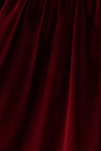 Maroon velvet bow dress - The Palm Beach Baby