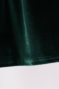 Green Velvet Bow Dress - Soft and Comfortable for Girls - The Palm Beach Baby