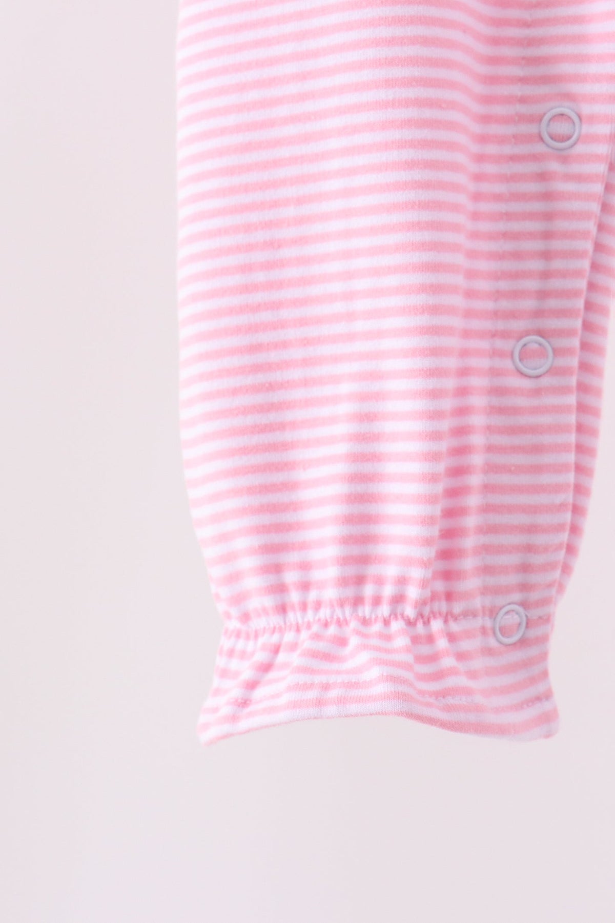 pink turkey embroidered stripe romper