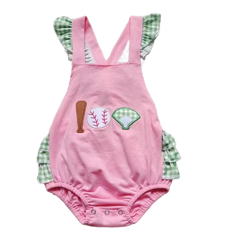 "Mad About Baseball" Girl's Summer Romper