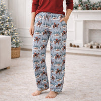 Adult Bamboo Pajama Pants - Cowboy Christmas Western - The Palm Beach Baby