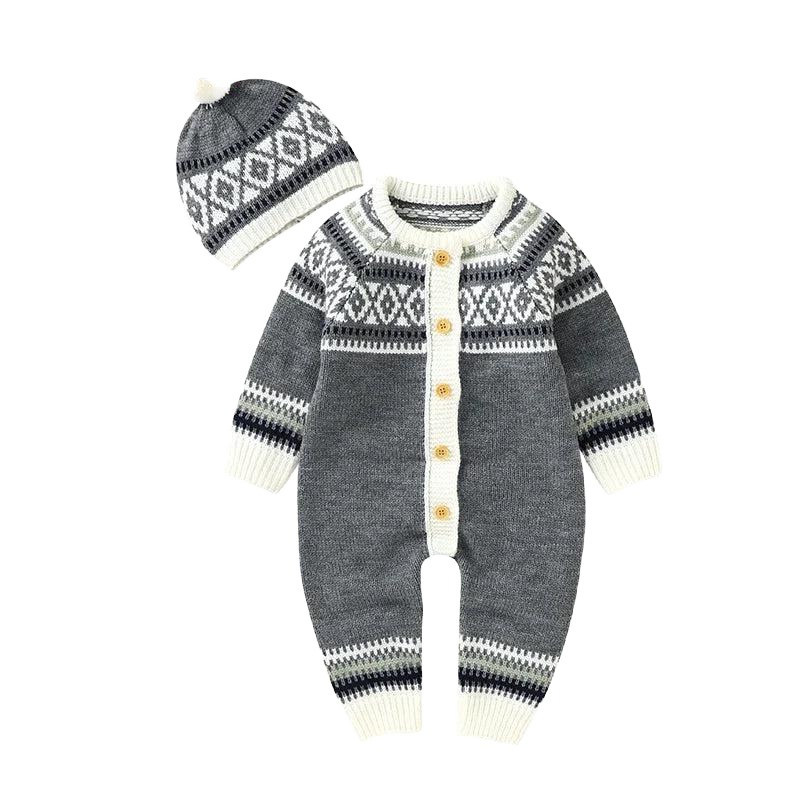 "Morgan" Cozy Warm Knit Romper Set