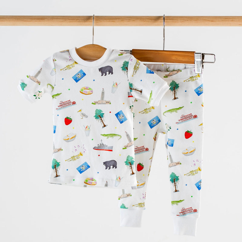 Louisiana Kids Organic Cotton Sleepwear - 3 Styles - The Palm Beach Baby Nola Tawk