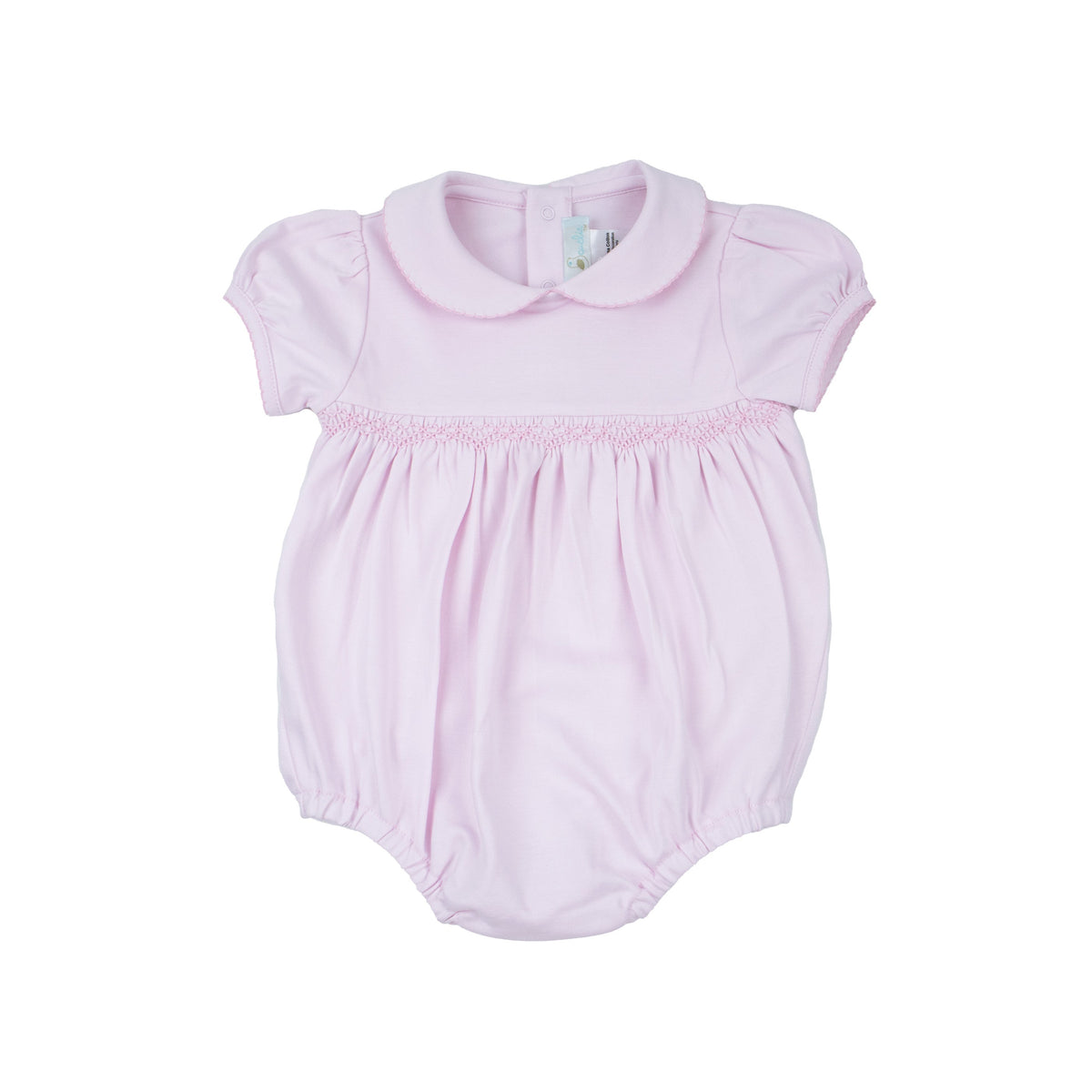 Smocked Bubble Romper - Pink