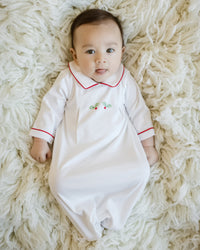 Newborn Christmas Day Gown — Peter Pan Collar