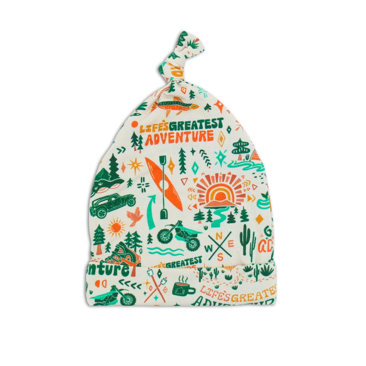 Close-up view of the SoftKnot Bamboo Newborn Cap showcasing its soft, breathable fabric ideal for delicate skin.