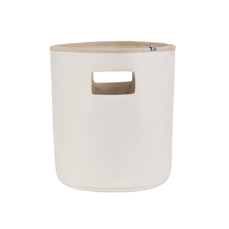 Simplistic design of the small Sealy Baby Soft Storage bin in neutral beige, perfect for organizing children’s items in a stylish and functional way.