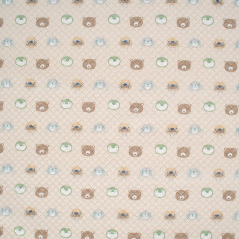 Sealy Baby Printed Knit Blanket - Beige Animal Faces