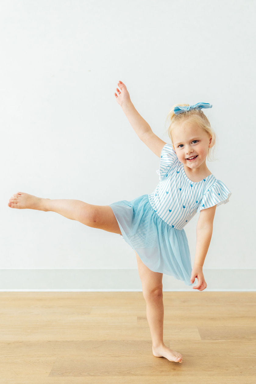 Blueberry Kisses Short Sleeve Twirl Leotard