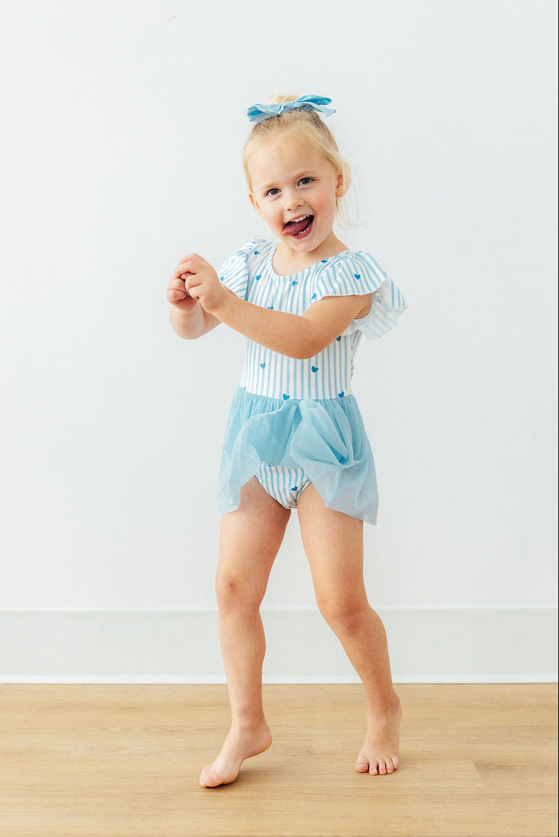 Blueberry Kisses Short Sleeve Twirl Leotard