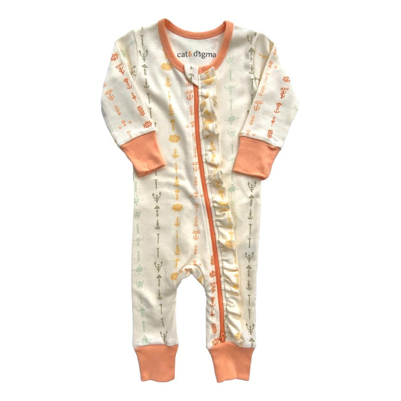 GOTS Certified Organic Cotton Zippy - Boho Floral - The Palm Beach Baby