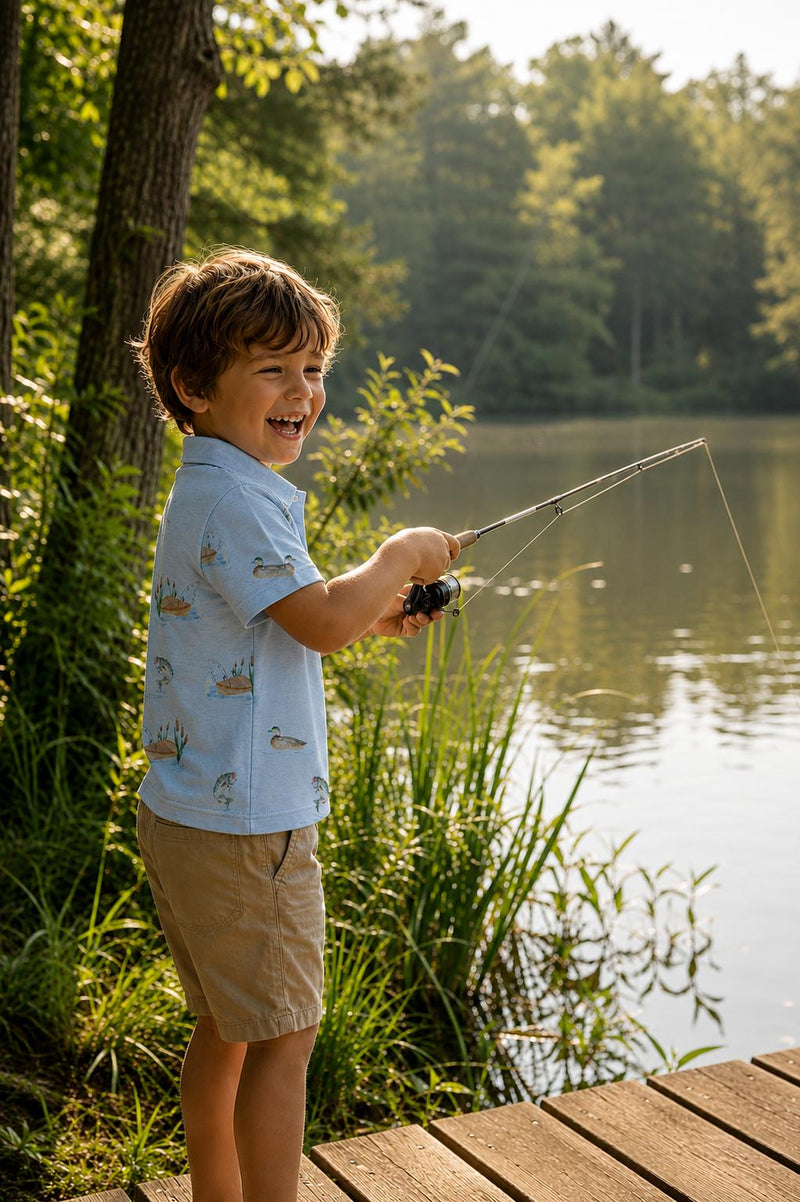 Boys Lake Day S/S Polo - The Palm Beach Baby Mila & Rose ®