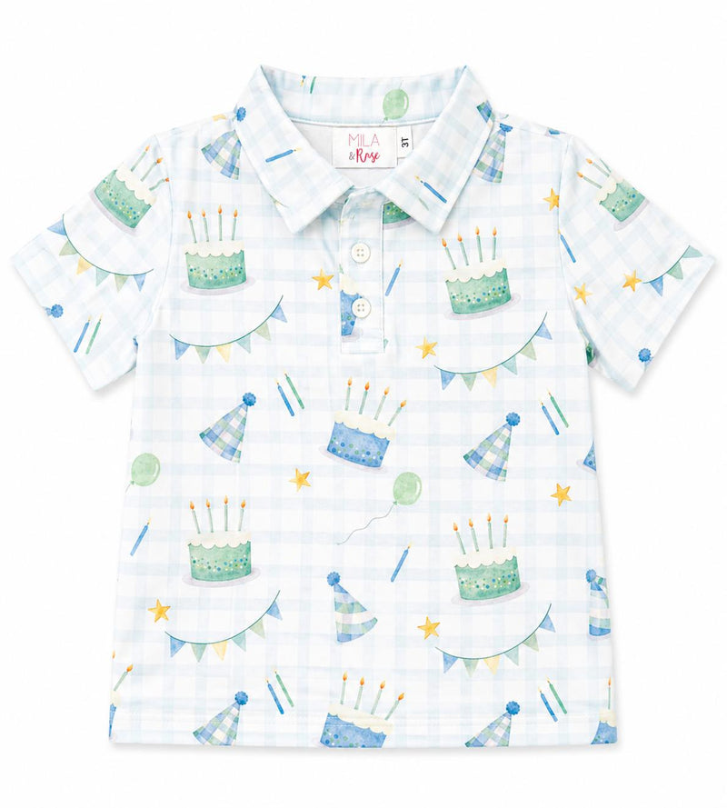 Boys Birthday Magic S/S Polo - The Palm Beach Baby Mila & Rose ®