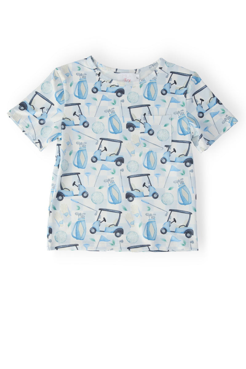 Boys Tee Time Short Sleeve Pocket Tee - The Palm Beach Baby Mila & Rose ®
