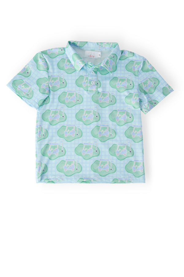 Boys He's on the Green S/S Polo - The Palm Beach Baby Mila & Rose ®