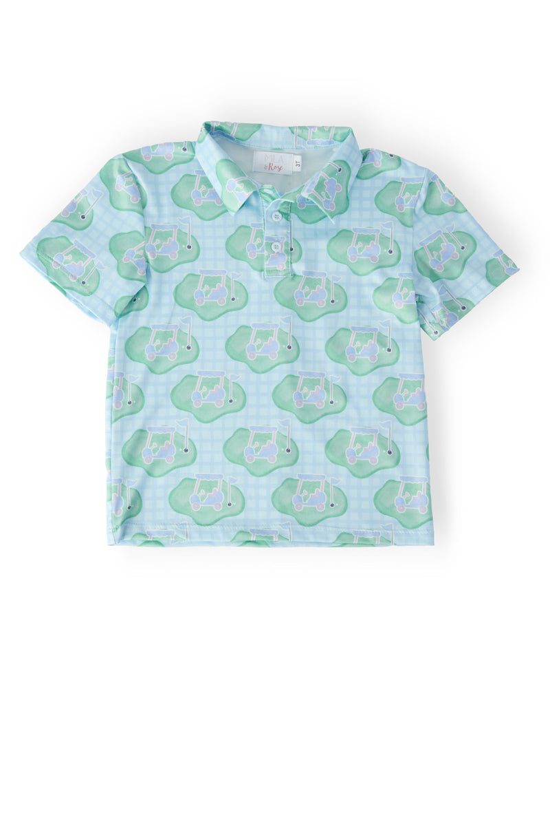 Boys He's on the Green S/S Polo - The Palm Beach Baby Mila & Rose ®