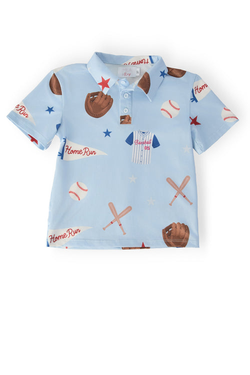 Boys Home Run S/S Polo - The Palm Beach Baby Mila & Rose ®