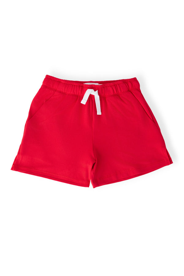 Boys Red Play Shorts Relaxed Fit Soft Fabric For Everyday - The Palm Beach Baby Mila & Rose ®