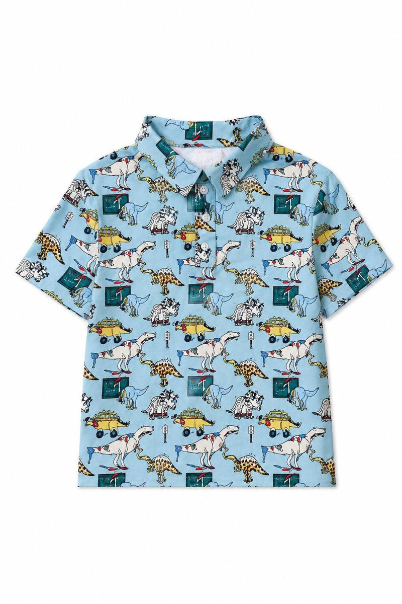 Boys Schoolyard Stomp S/S Polo - The Palm Beach Baby Mila & Rose ®