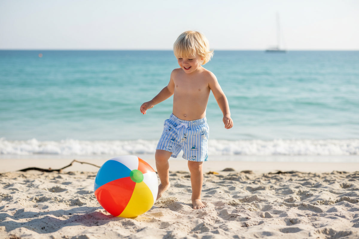 Seaside Pup Play Shorts - Relaxed Fit Boys Shorts For Movement And Comfort - The Palm Beach Baby Mila & Rose ®