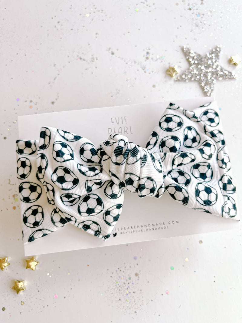 Soccer Baby Bow Turban