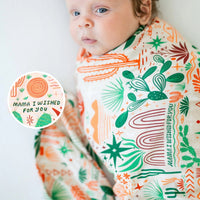 The Forever Swaddle Blanket | Desert Cactus (Beige) - The Palm Beach Baby