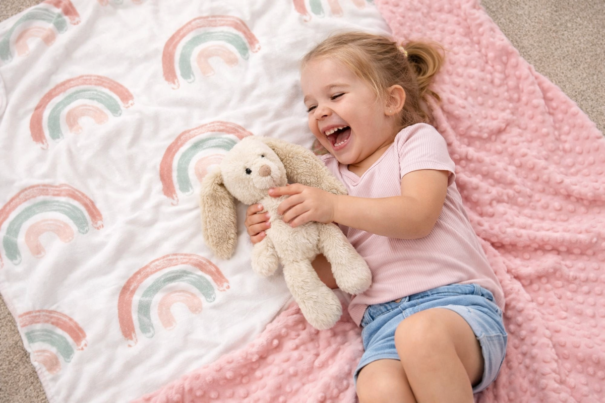 Flowers Forever Minky Blanket - The Palm Beach Baby Growing Sprouts