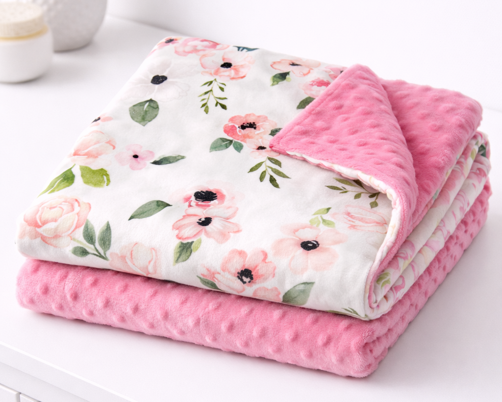 Flowers Forever Minky Blanket - The Palm Beach Baby Growing Sprouts