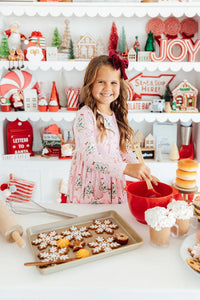 Christmas Cookies Long Sleeve Pocket Twirl Dress