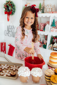 Christmas Cookies Long Sleeve Pocket Twirl Dress