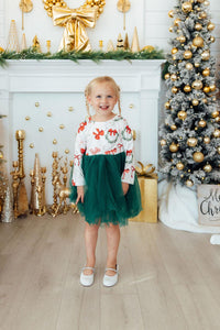 Christmas Cutie Long Sleeve Tutu Dress - The Palm Beach Baby