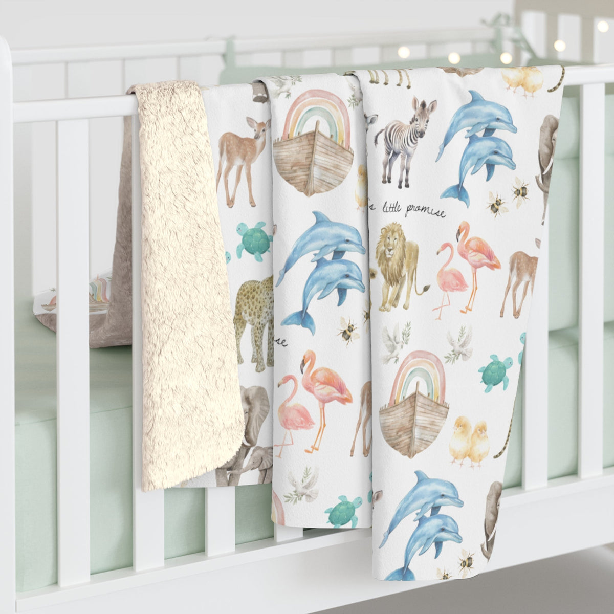 God's Little Promise Sherpa Blanket - The Palm Beach Baby