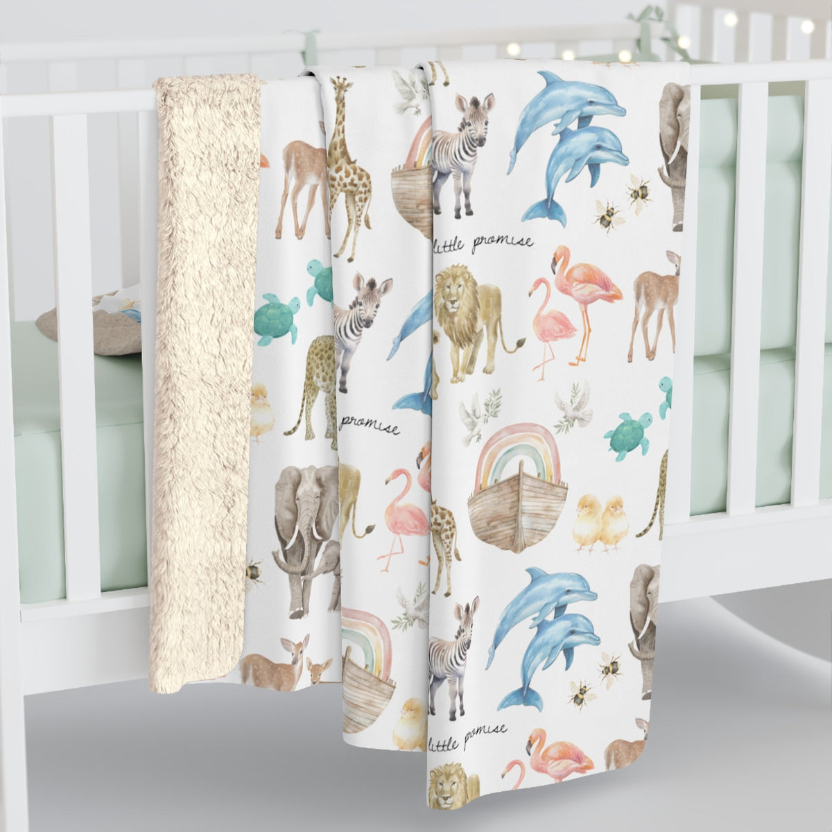 God's Little Promise Sherpa Blanket - The Palm Beach Baby