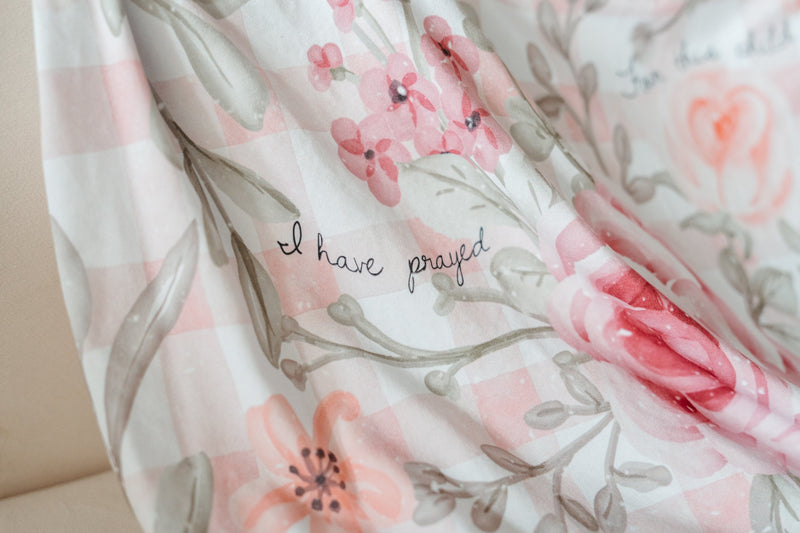 For This Child I Have Prayed Minky Blanket - The Palm Beach Baby