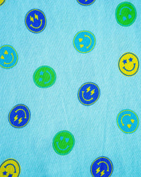 Adorable Short Sleeve Blue Smiles - Girls A-Line Dress - The Palm Beach Baby Lovey&Grink