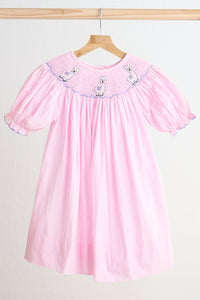 Pink Alpaca Hand Smocked Gingham Dress - The Palm Beach Baby