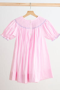 Pink Alpaca Hand Smocked Gingham Dress - The Palm Beach Baby
