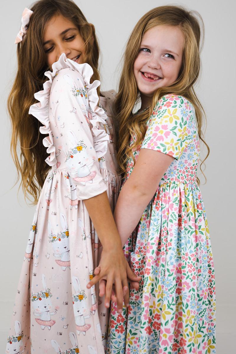 Don't Worry, Be Hoppy Ruffle Twirl Dress for Girls