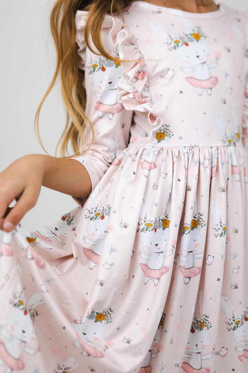 Don't Worry, Be Hoppy Ruffle Twirl Dress for Girls