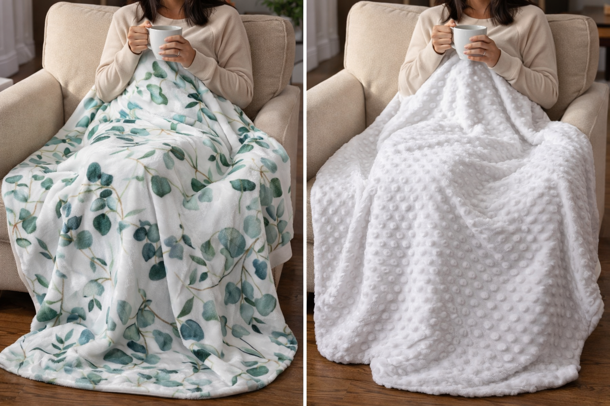 Eucalyptus Embrace Minky Blanket - The Palm Beach Baby