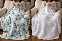 Eucalyptus Embrace Minky Blanket - The Palm Beach Baby